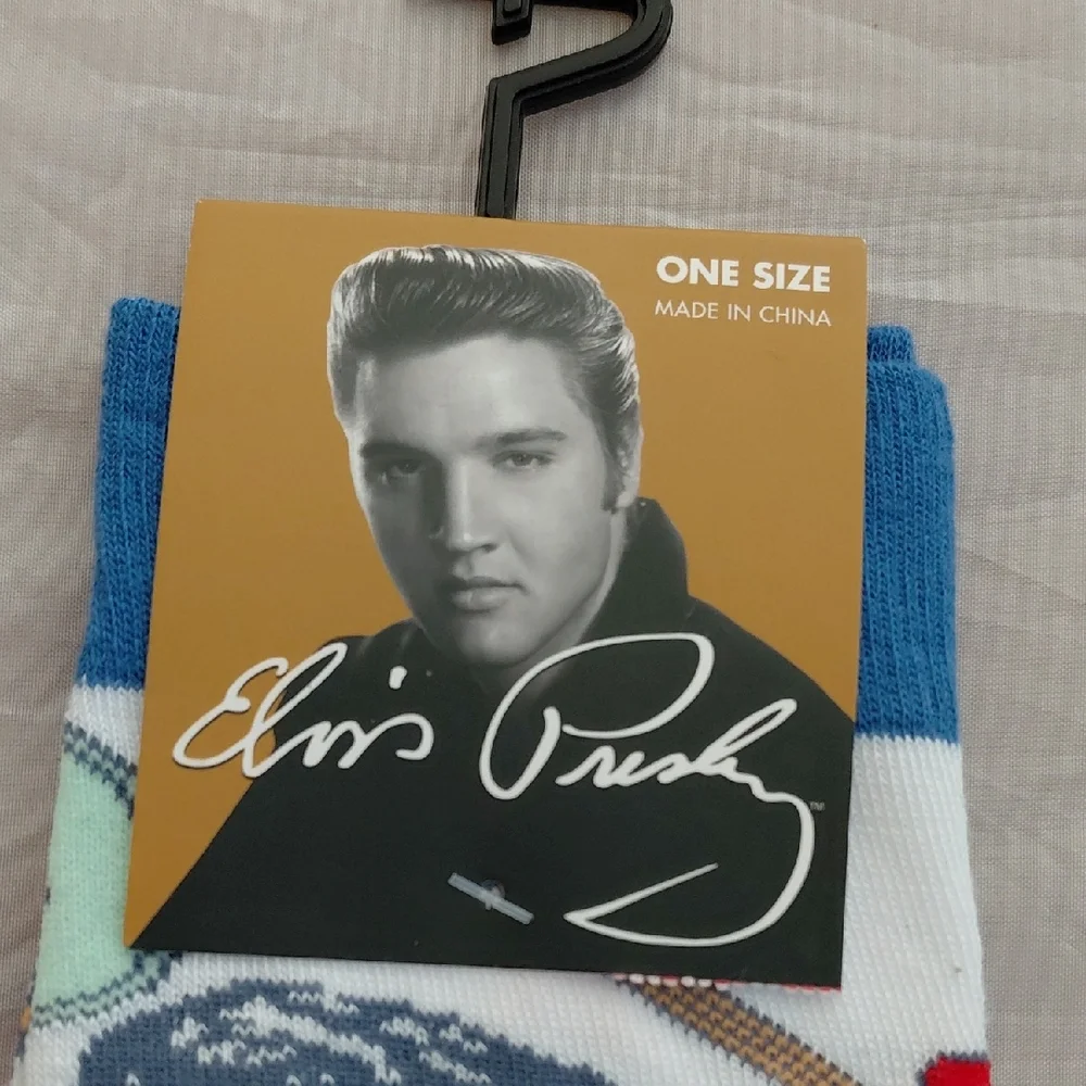 White and Blue Men's Socks